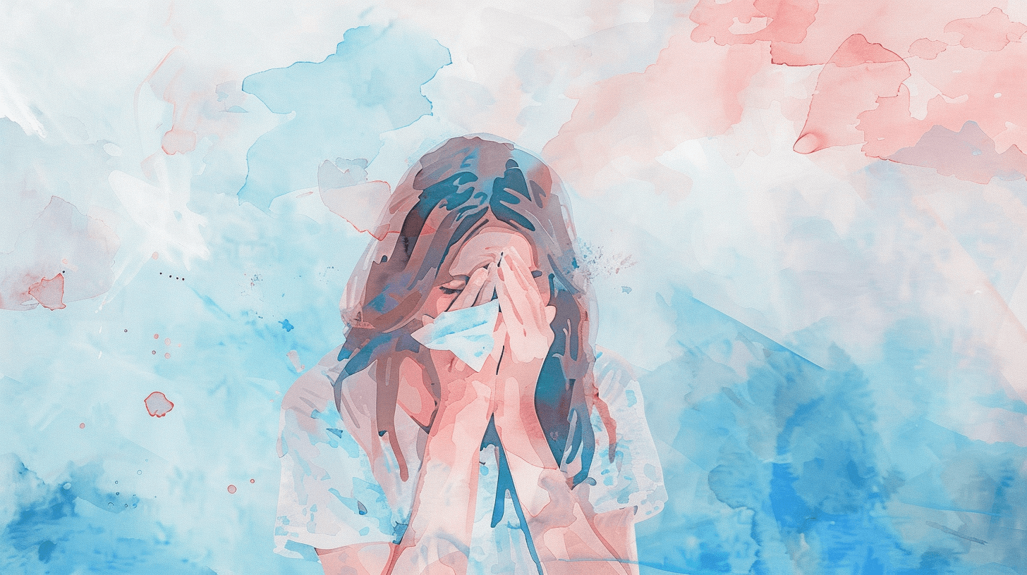 Woman experiencing emotional release - burnout vs postpartum depression