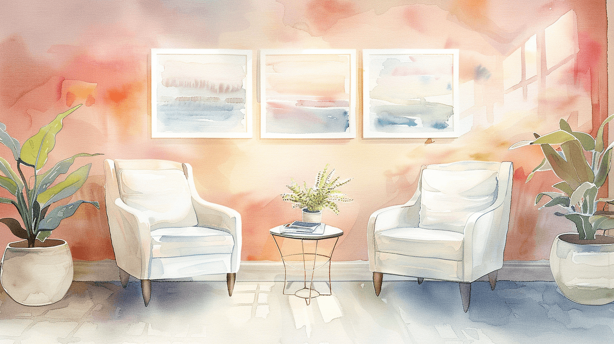 Private and comfortable therapy space setup